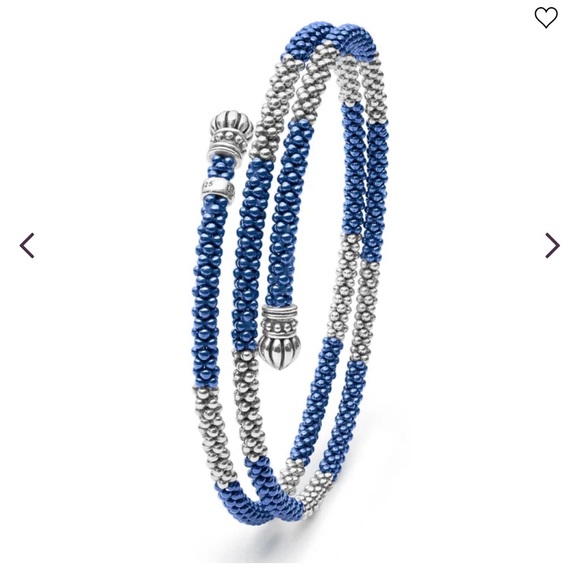 Lagos blue caviar ultramarine ceramic beaded wrap bracelet - Picture 4 of 5